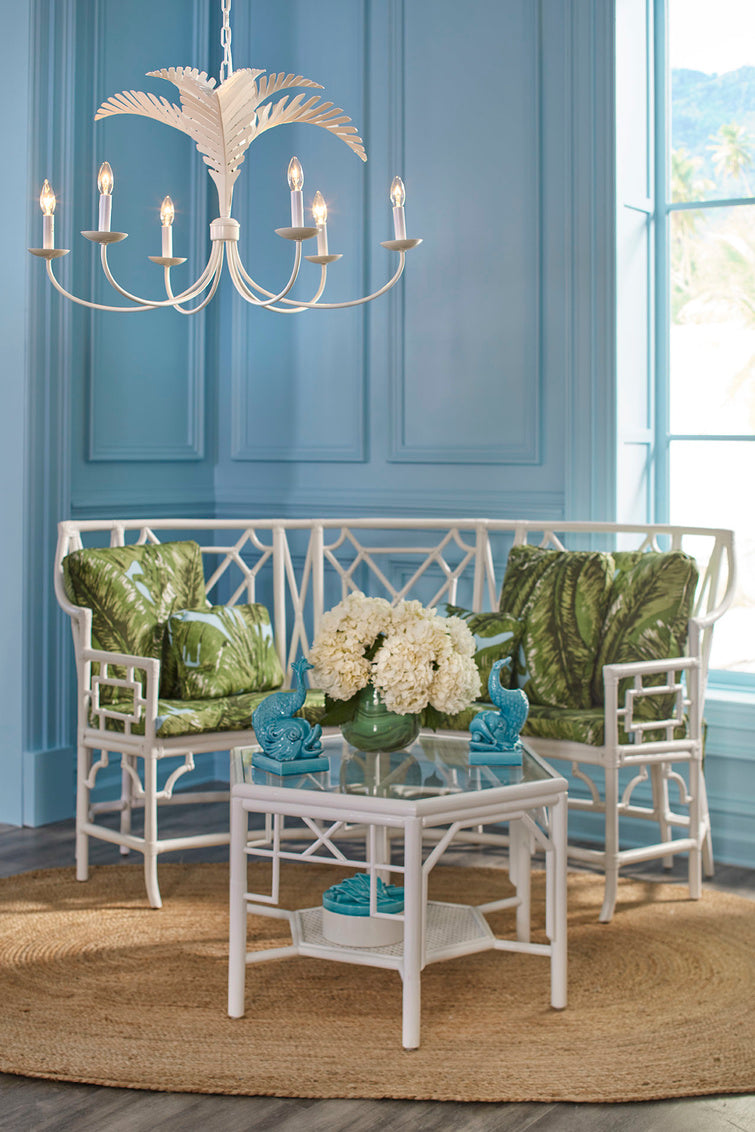 Royal Palm Chandelier - White