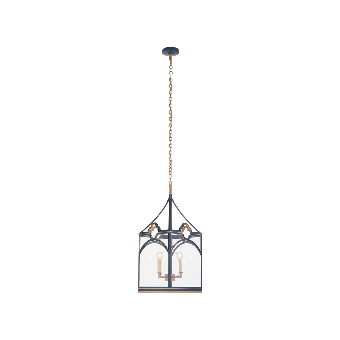 Quatrefoil Lantern - Navy