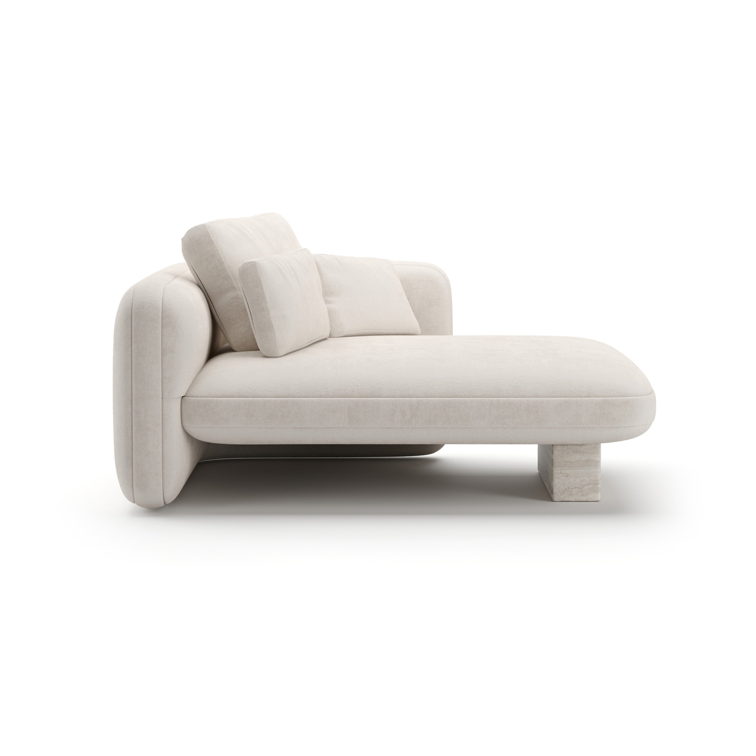 Overlap Raf Chaise Ecru