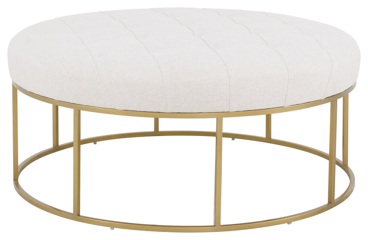 Soren Leather Round Ottoman (L-1613-20-6) - Fairfield Chair