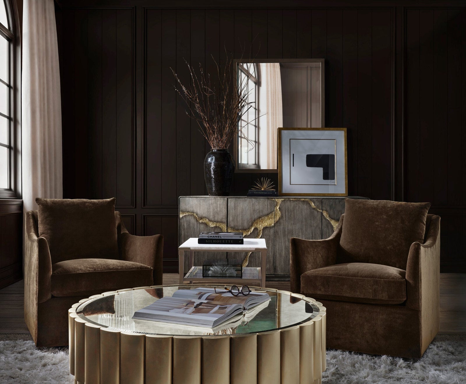Melange Fissured Entertainment Credenza