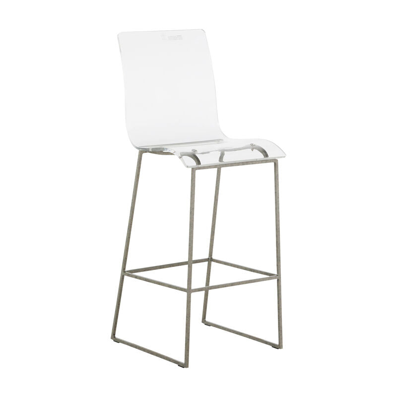 King 30.25' Bar Height Stool - Silver