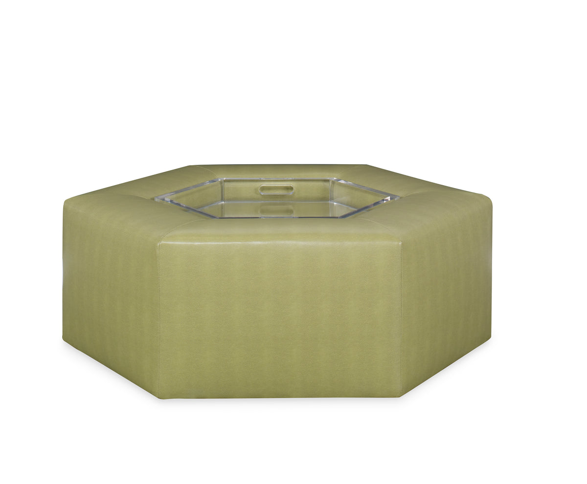 Menil Cocktail Ottoman - Acrylic Tray