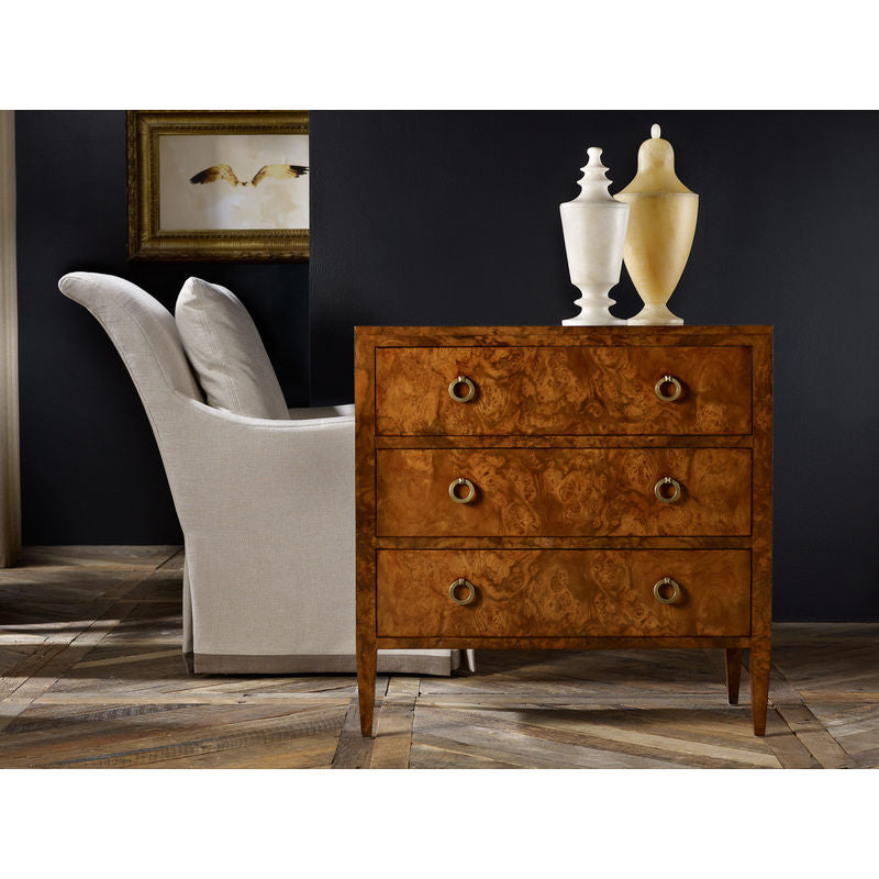 Three Drawer Chest on Legs-Burl