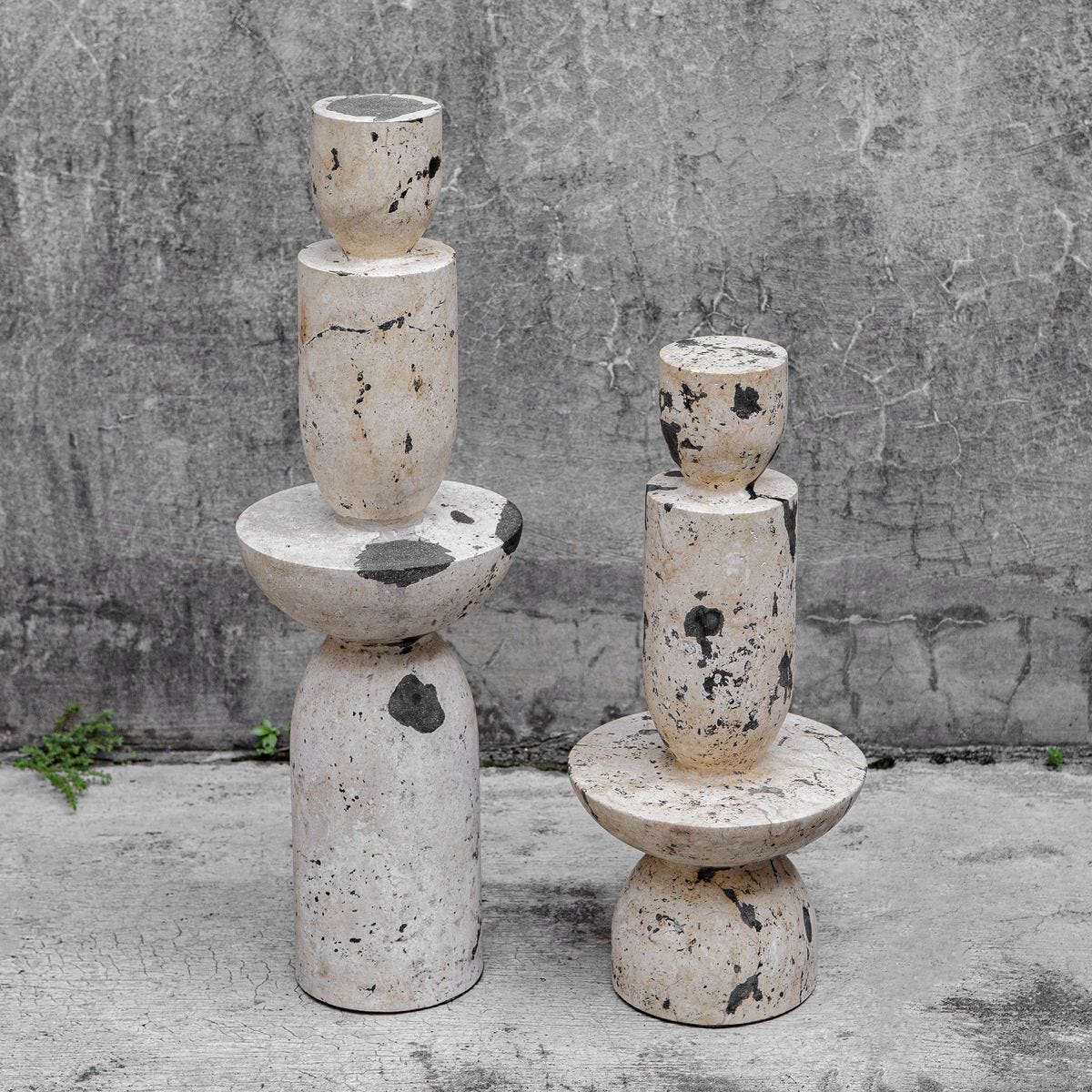 Nouveau Tower Indoor-Outdoor Sculptures, S/2
