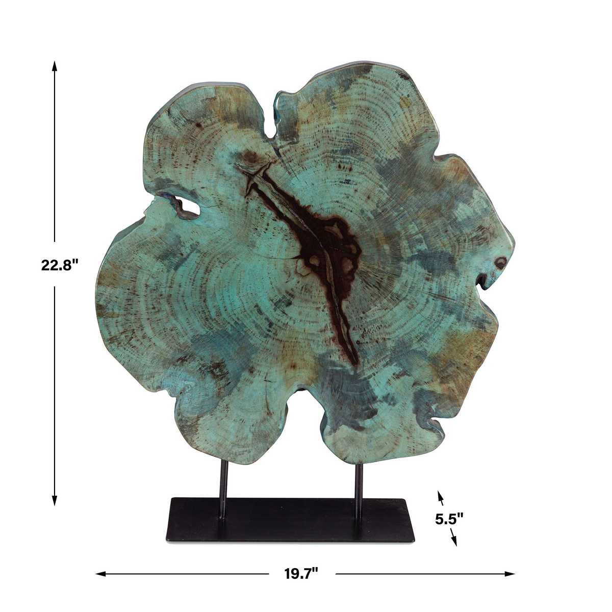 Bahati Wood Sculpture, Blue