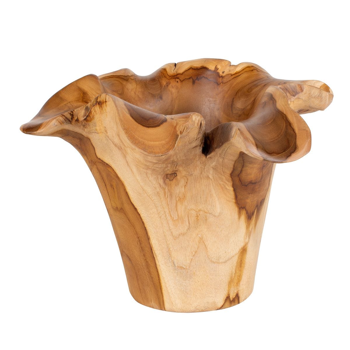 Teak Flow Indoor-Outdoor Bowl, Natural