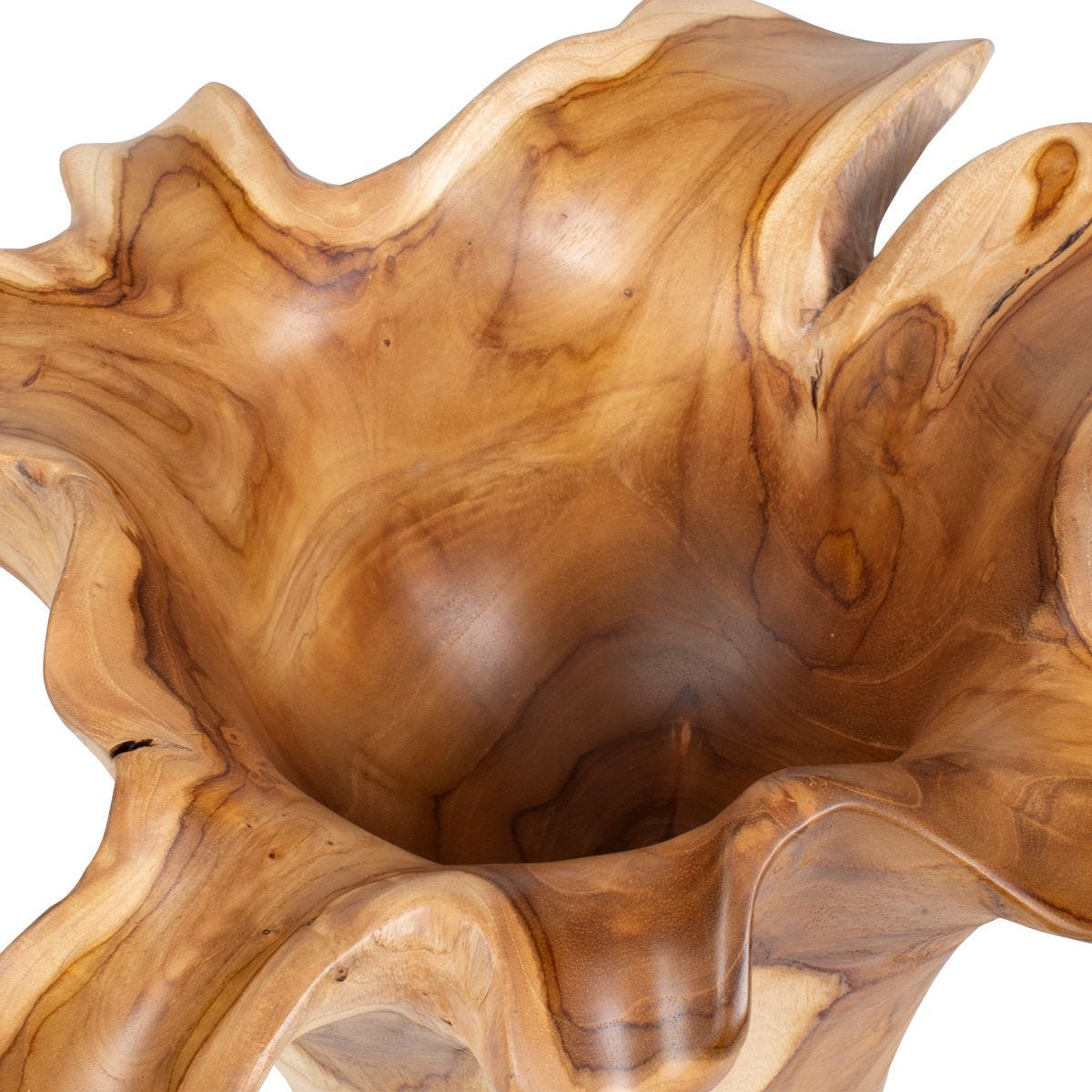 Teak Flow Indoor-Outdoor Bowl, Natural