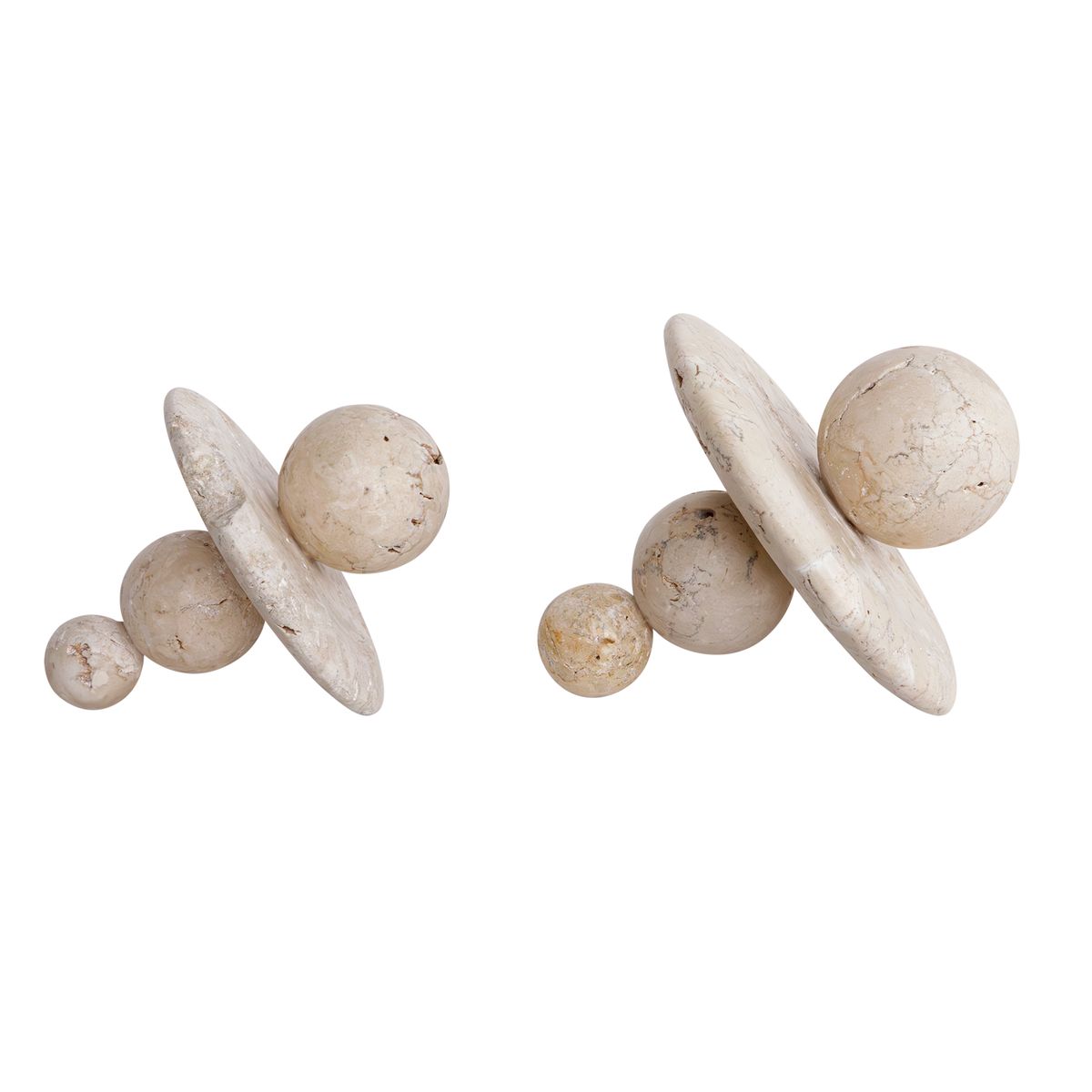 Quarried Stone Indoor-Outdoor Sculptures, S/2