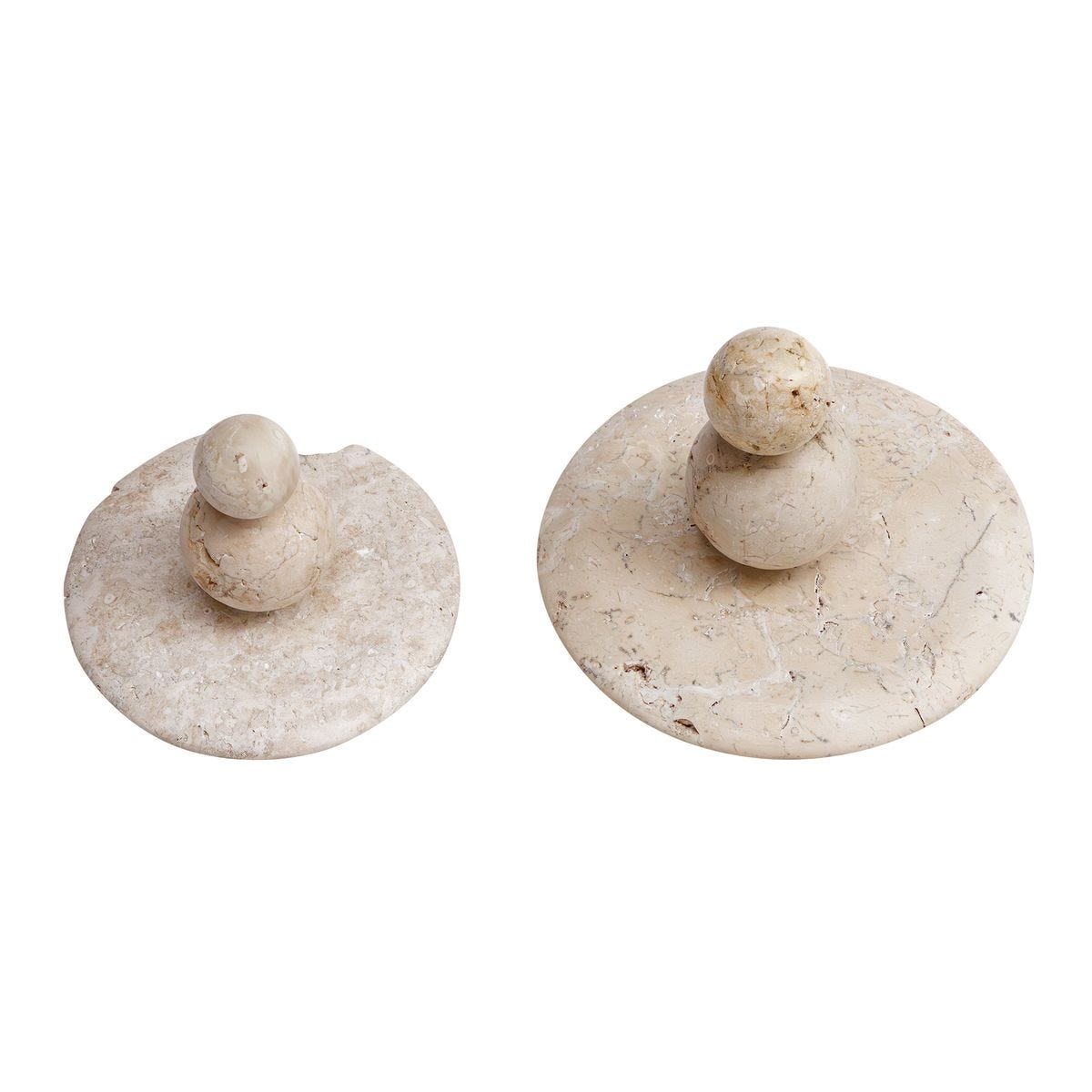 Quarried Stone Indoor-Outdoor Sculptures, S/2