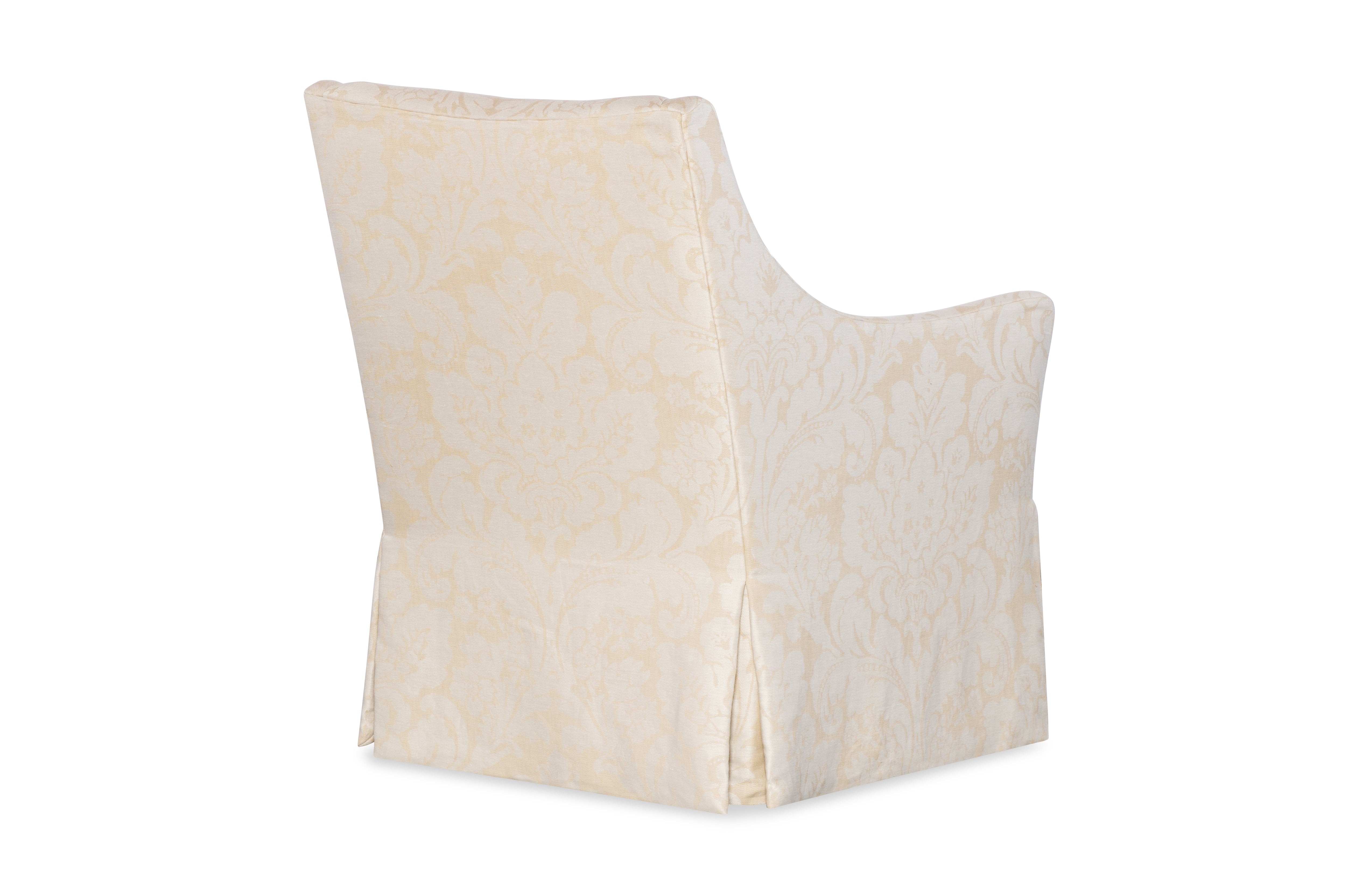 Lyric Skirted Swivel Chair