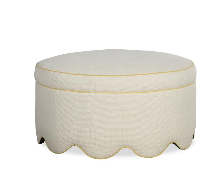 Suzie Scalloped Cocktail Ottoman