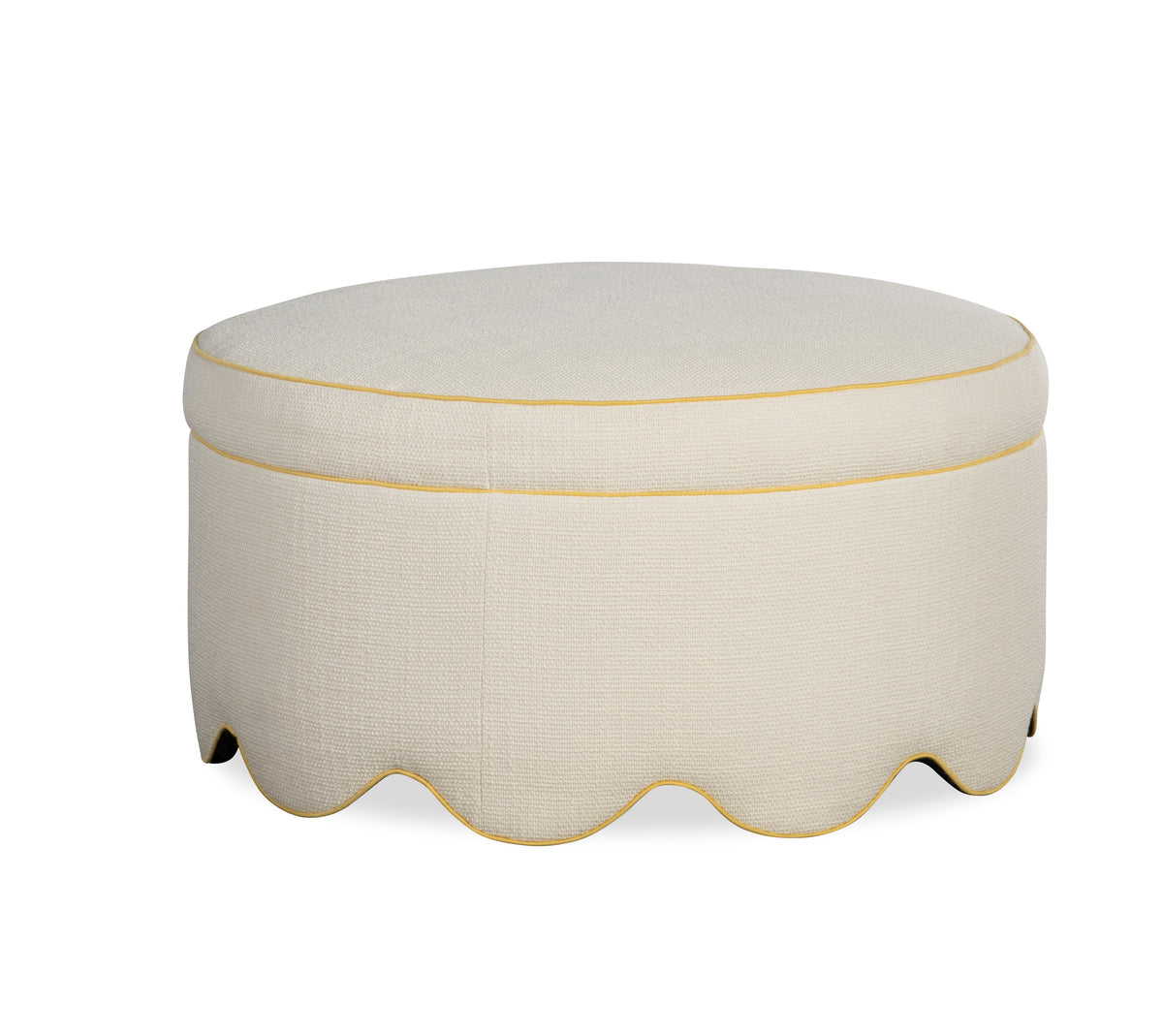 Suzie Scalloped Cocktail Ottoman