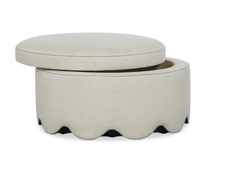 Suzie Scalloped Storage Ottoman