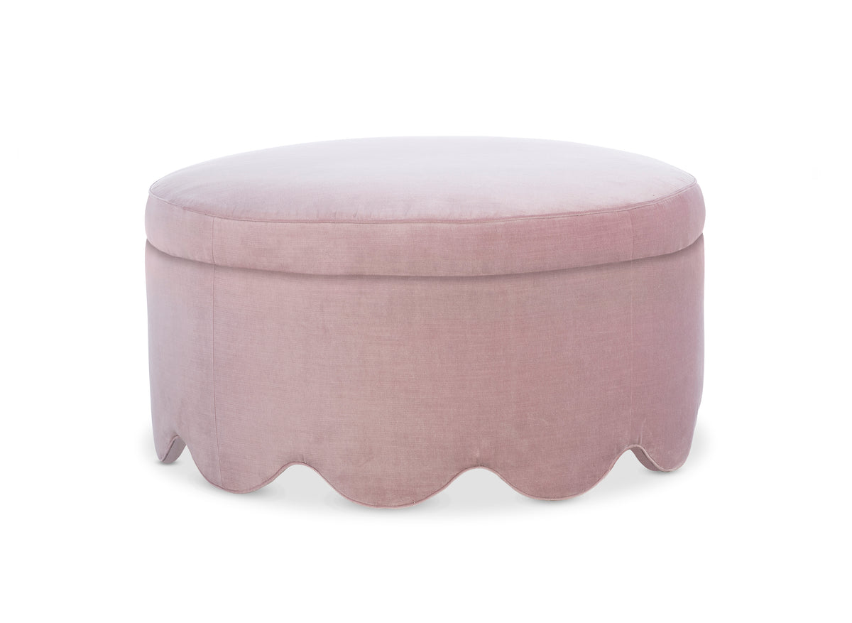 Suzie Scalloped Storage Ottoman