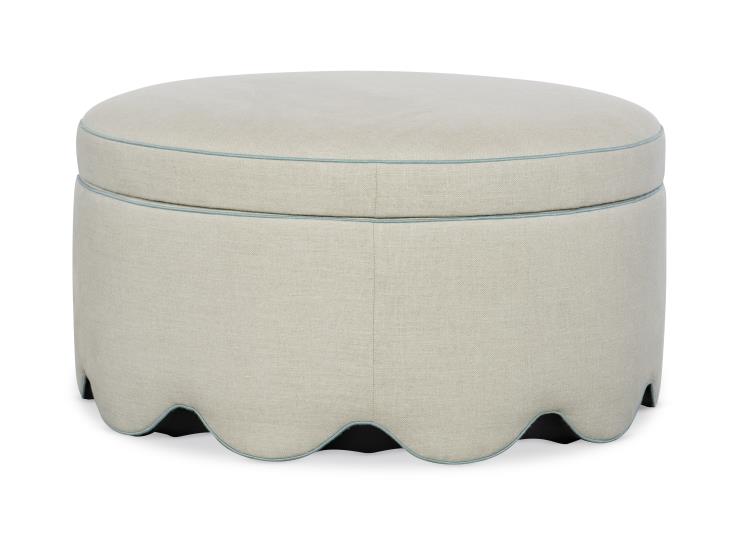 Suzie Scalloped Storage Ottoman