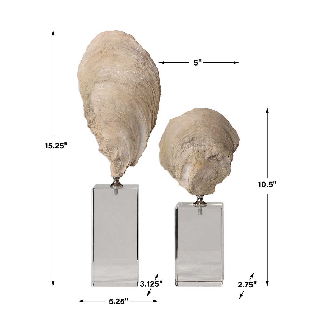 Oyster Shell Sculptures, S/2