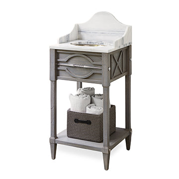Mini Spindle Sink Chest - Weathered Grey