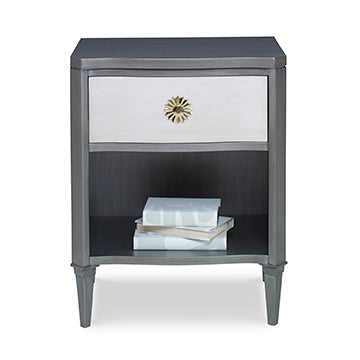 Halley Night Stand - Grey / Linen