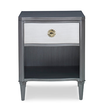 Halley Night Stand - Grey / Linen