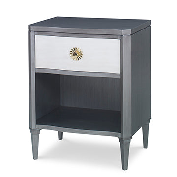Halley Night Stand - Grey / Linen