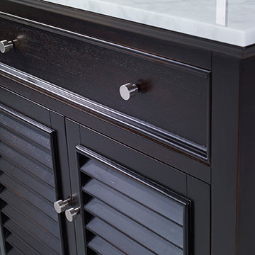 Louvered Sink Chest - Hand Rubbed Raven