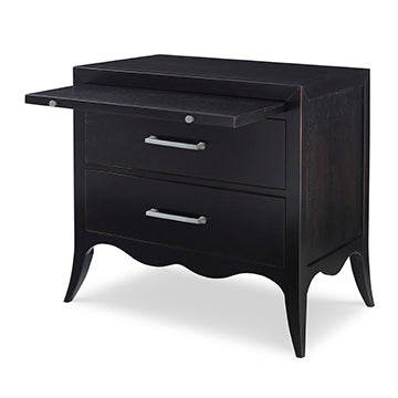 Beatrix Nightstand - Hand Rubbed Raven