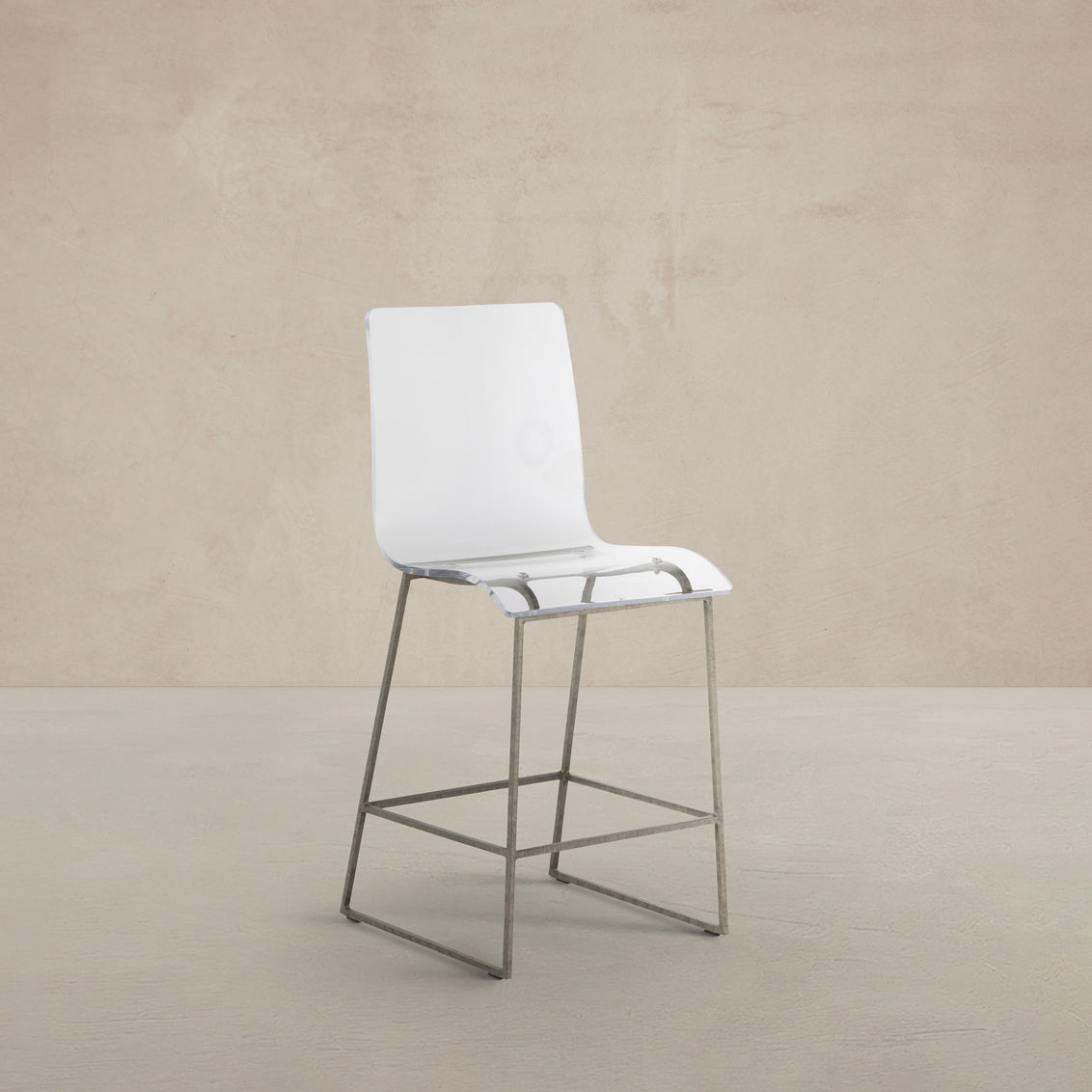 King 24.75' Counter Height Stool - Silver