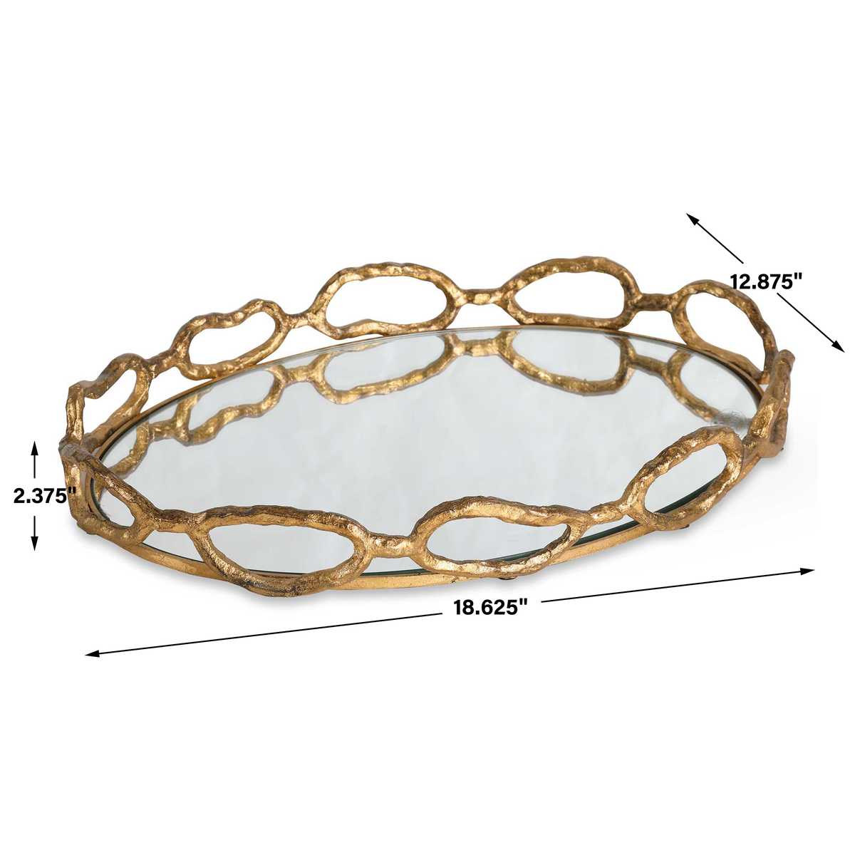 Cable Chain Tray, Gold