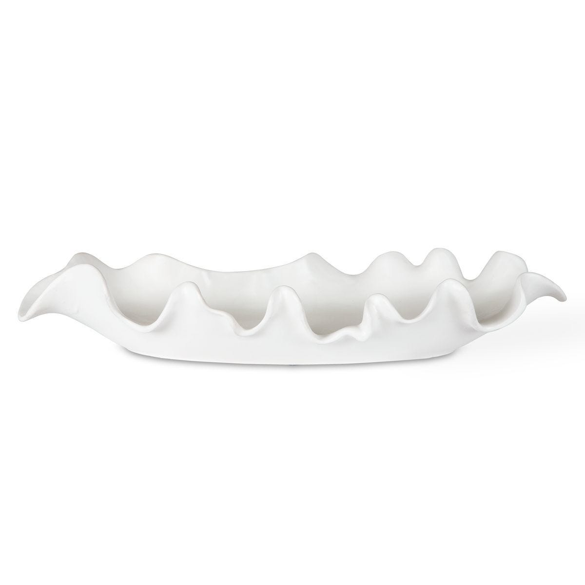 Ruffled Feathers Indoor-Outdoor Bowl, White – Wall Decor by Uttermost | Sutter & Vale