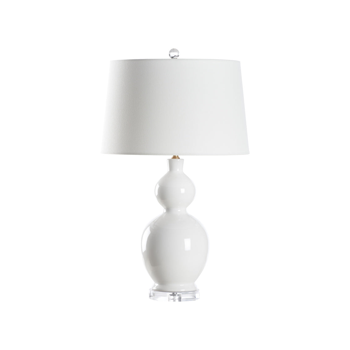Murano Ceramic Lamp - White in White Glaze / Ceramic/Porcelain - Chelsea House