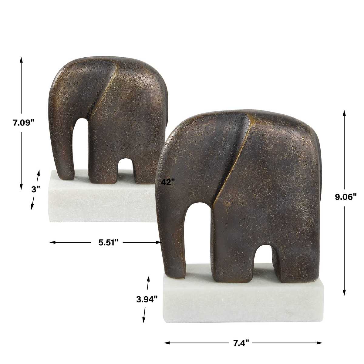 Timeless Tusk Sculptures, S/2