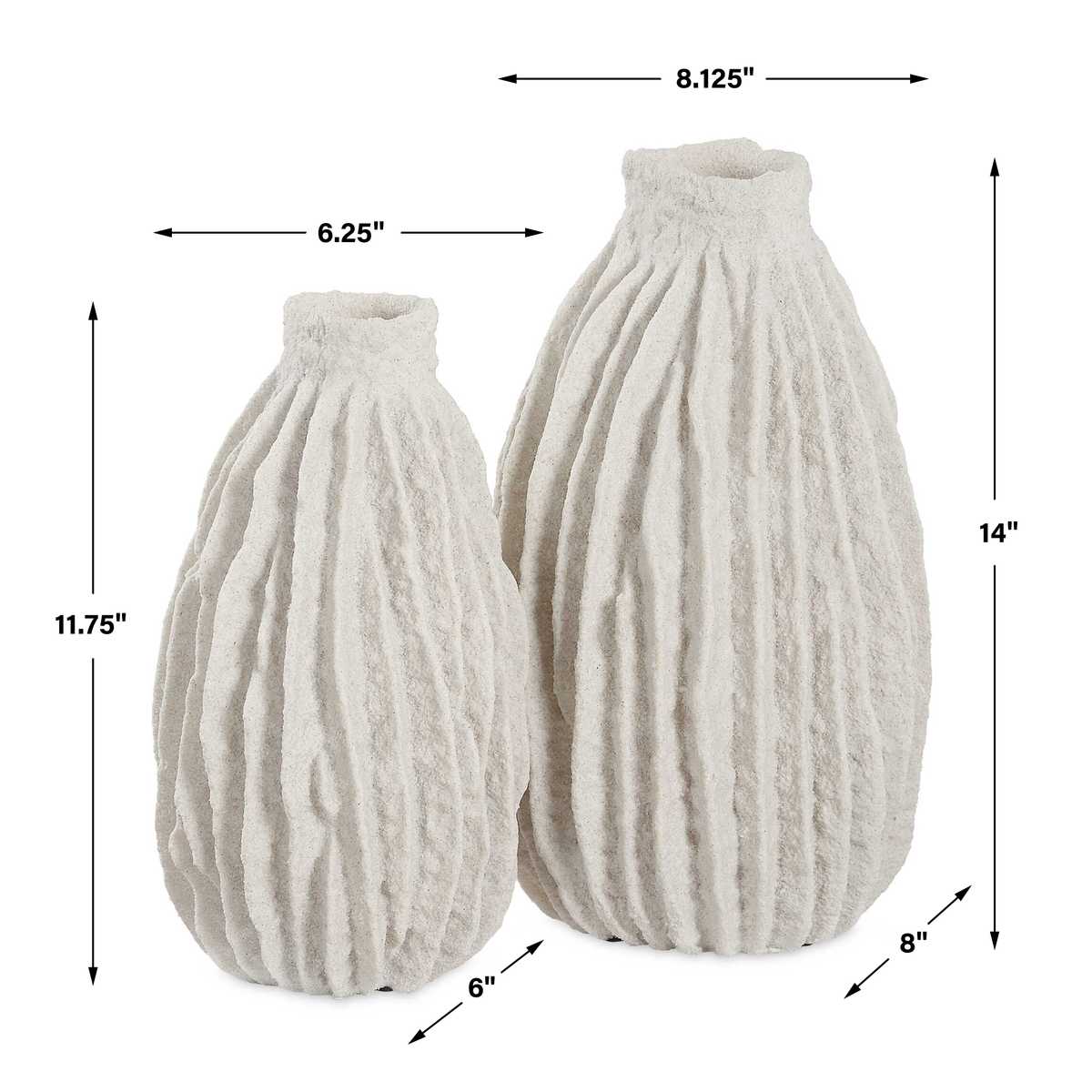 Ivory Ridge Vases, S/2