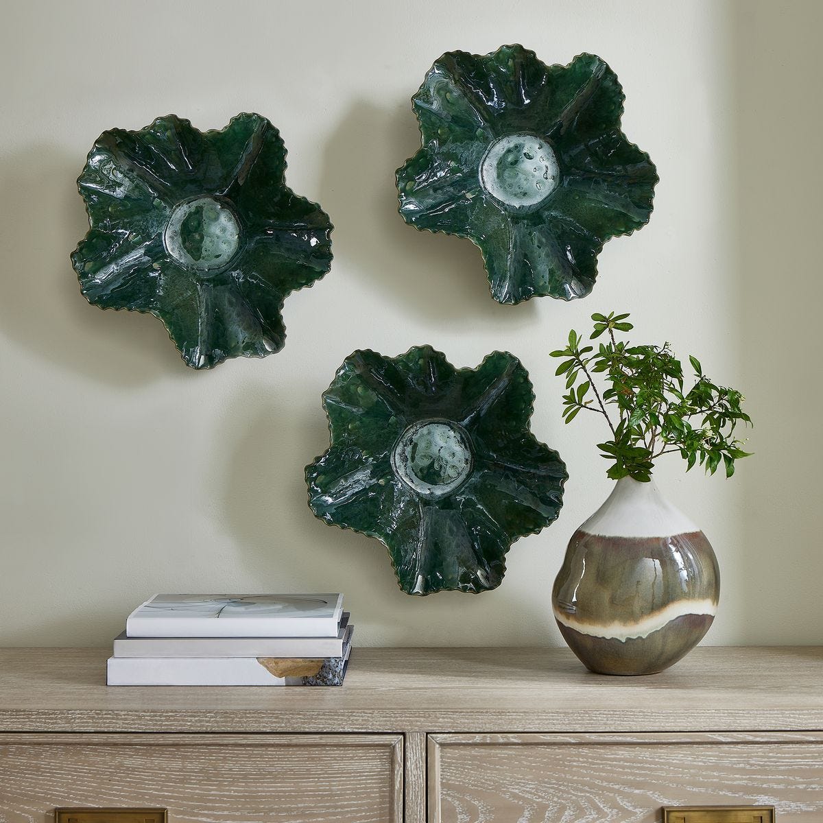 Verdant Bloom Indoor-Outdoor Bowl – Wall Decor by Uttermost | Sutter & Vale