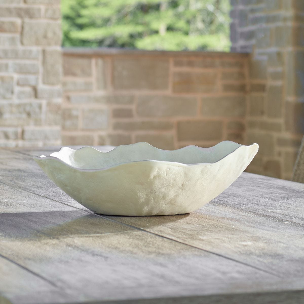 Obscura Indoor-Outdoor Bowl, Warm White – Wall Decor by Uttermost | Sutter & Vale
