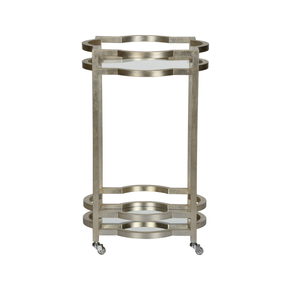 Quatrefoil Bar Cart - Silver in 34 / Metal - Chelsea House