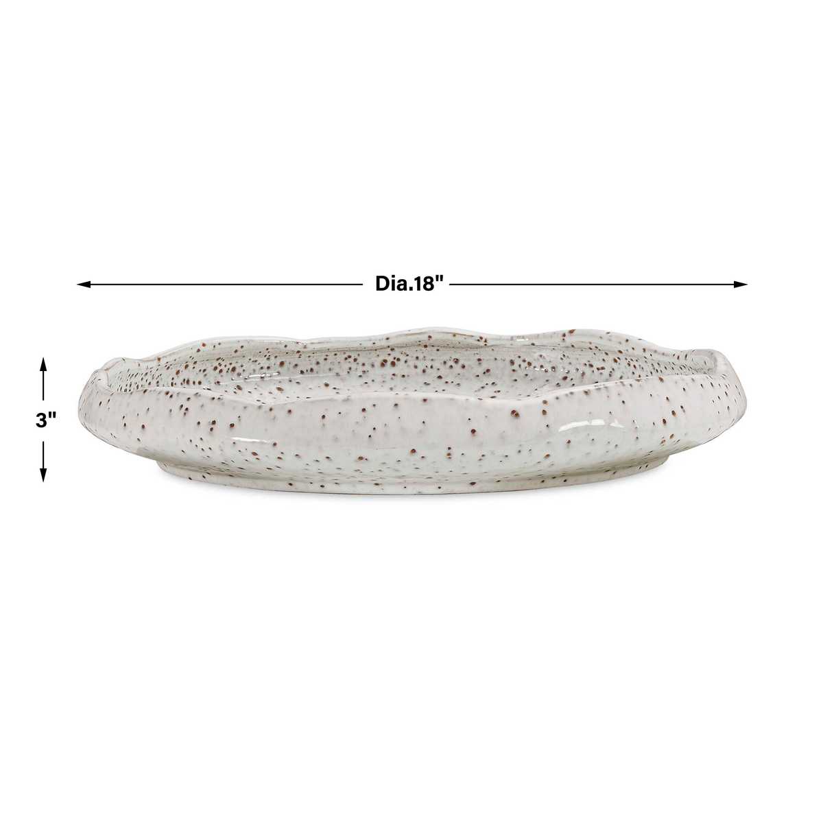 Stardust Ripple Indoor-Outdoor Bowl, White