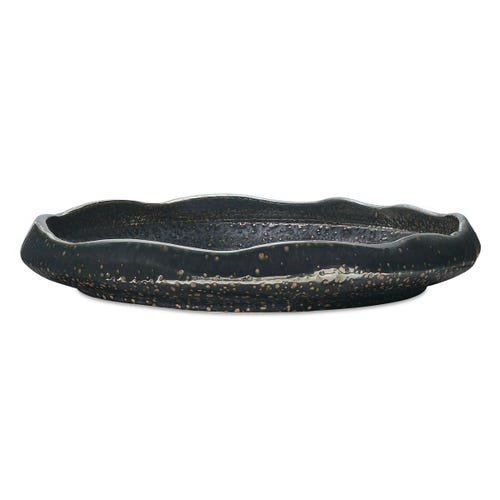 Stardust Ripple Indoor-Outdoor Bowl, Black