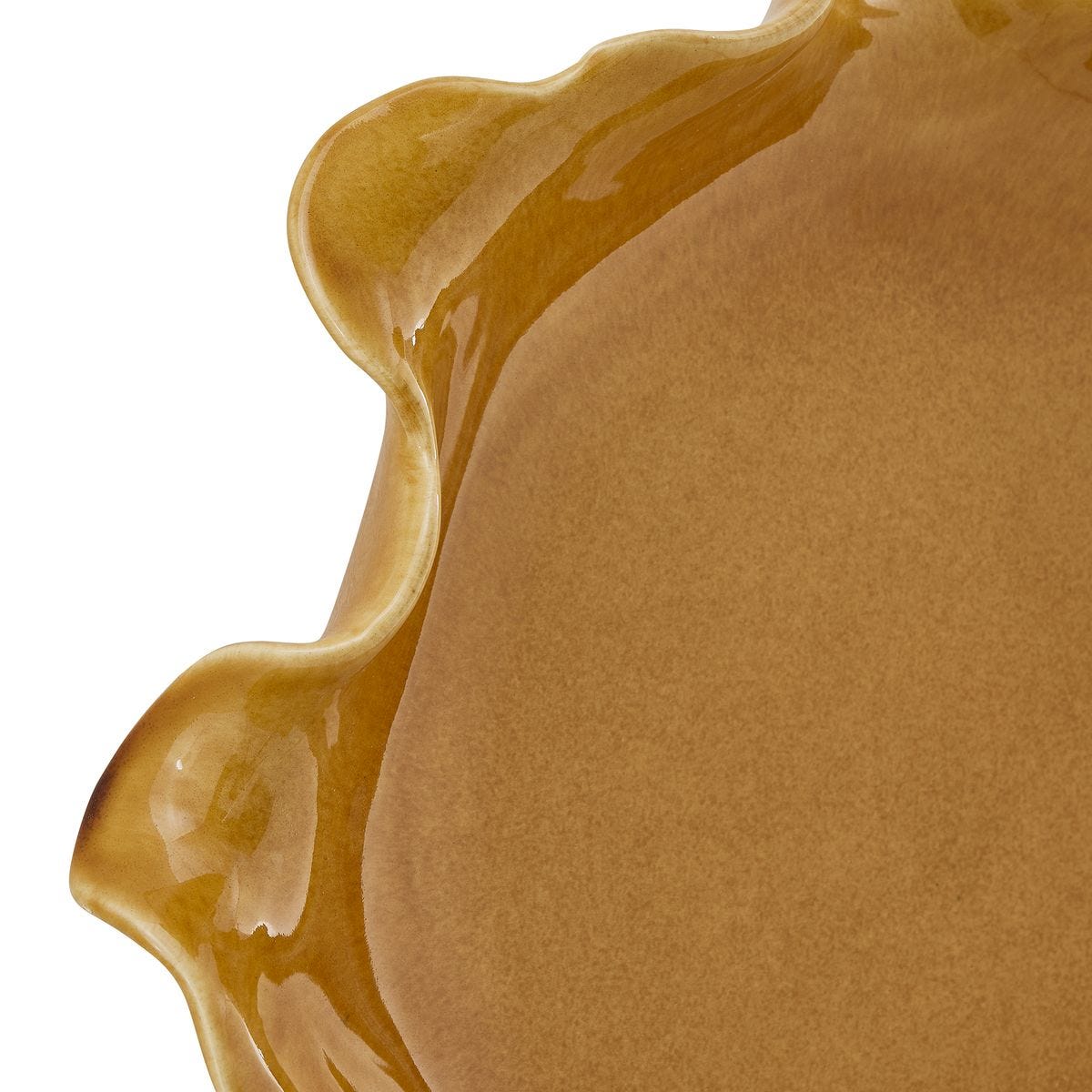 Golden Crest Ruffle Indoor-Outdoor Bowl