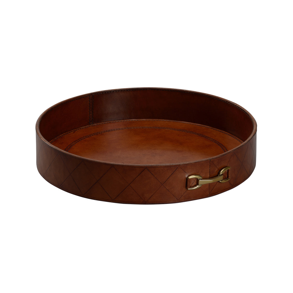 Leather Metal Tray with Metal - SM