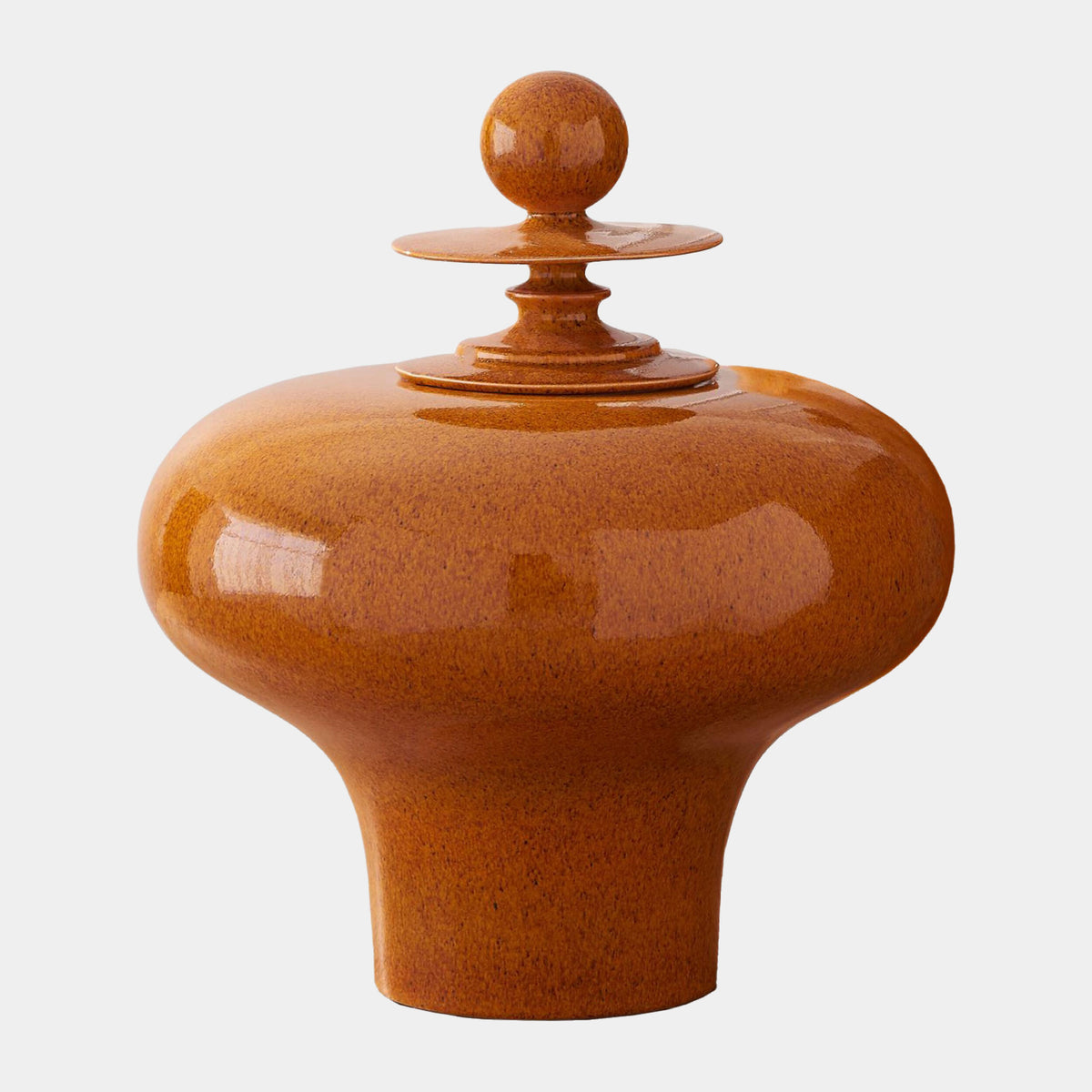 Happy Temple Jar-Orange-Squat