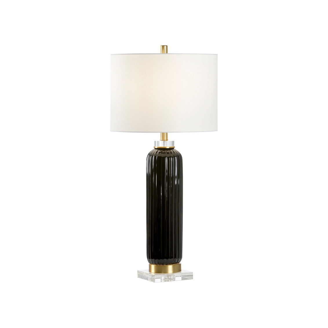 Samuel Ceramic Lamp - Black in 31 / Ceramic/Porcelain - Chelsea House
