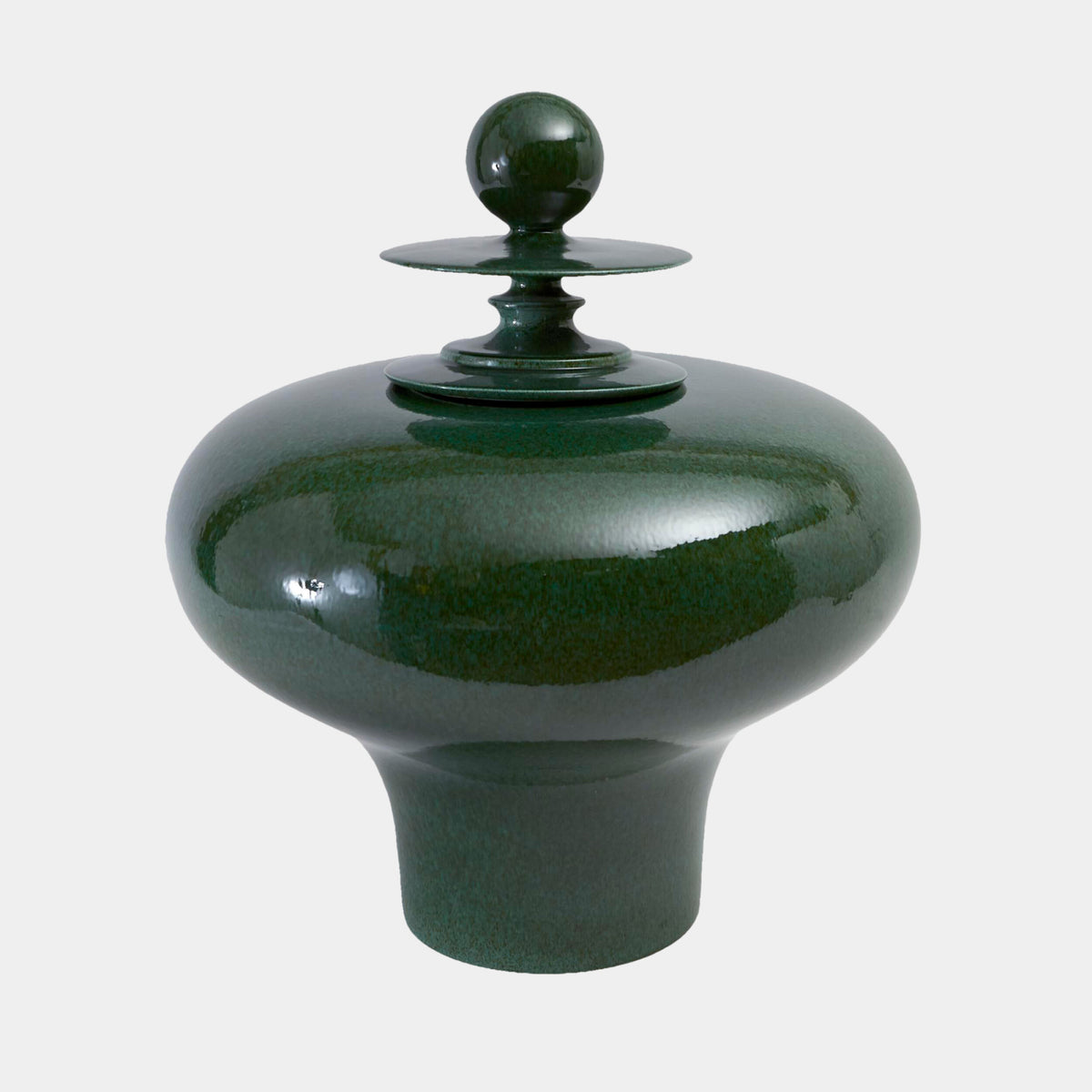 Happy Temple Jar-Emerald-Squat
