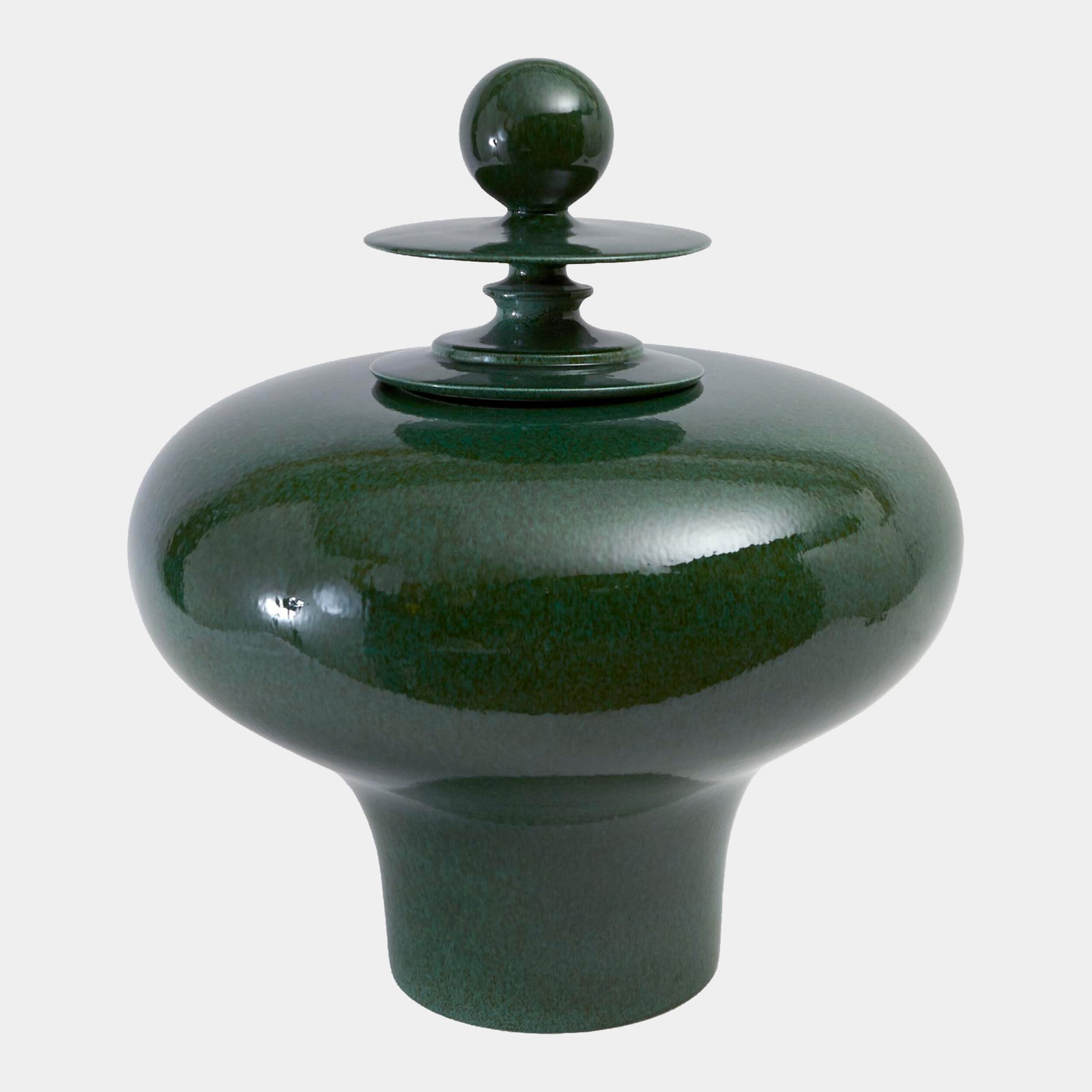 Happy Temple Jar-Emerald-Squat