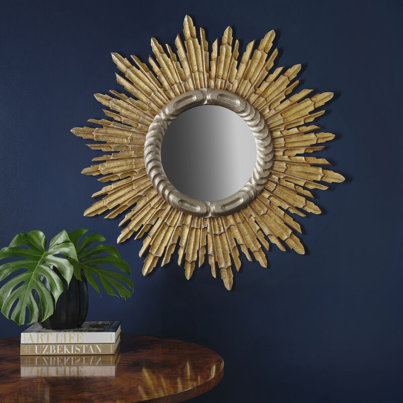 Ettore Gold/Silver Starburst Mirror