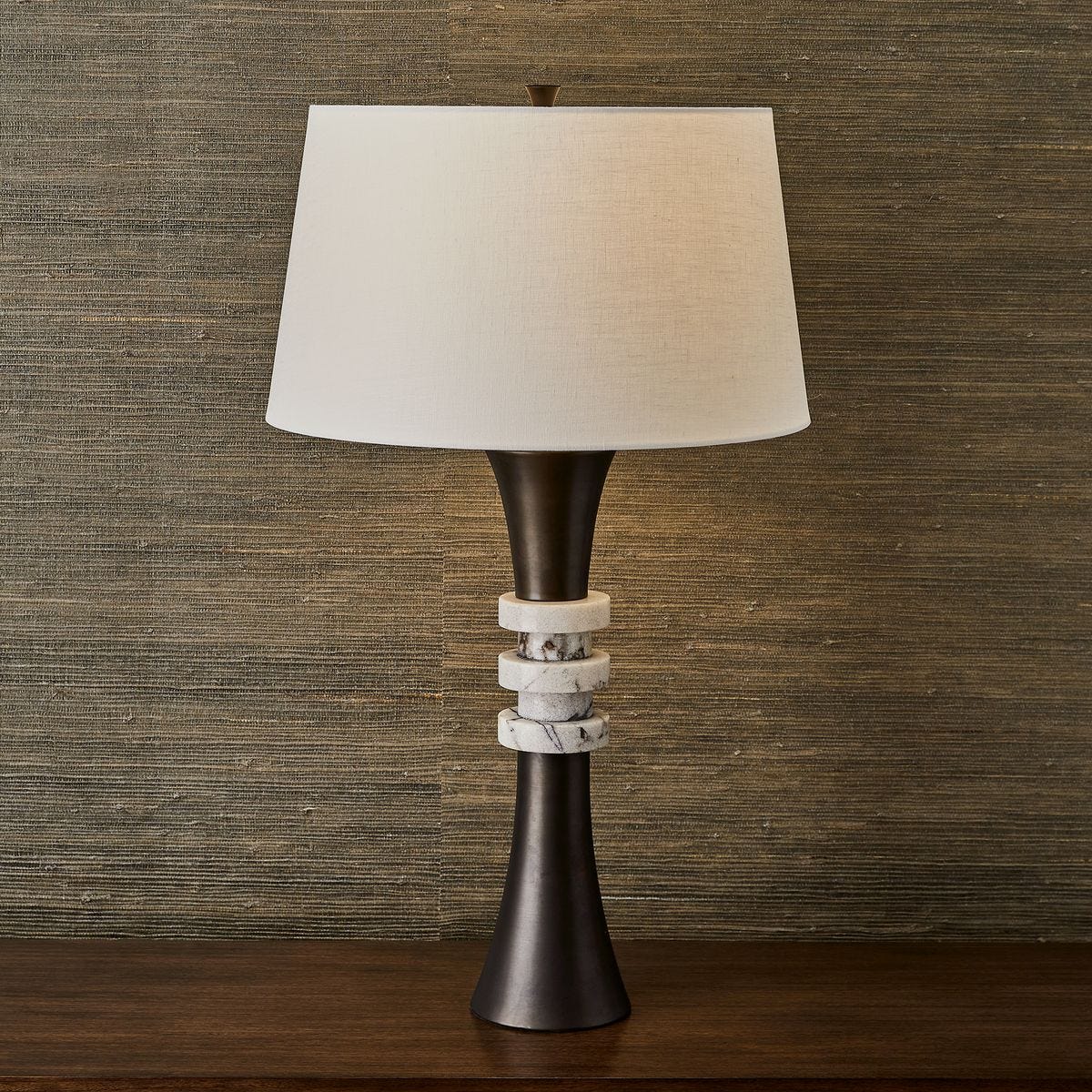 Banded Table Lamp - Onyx