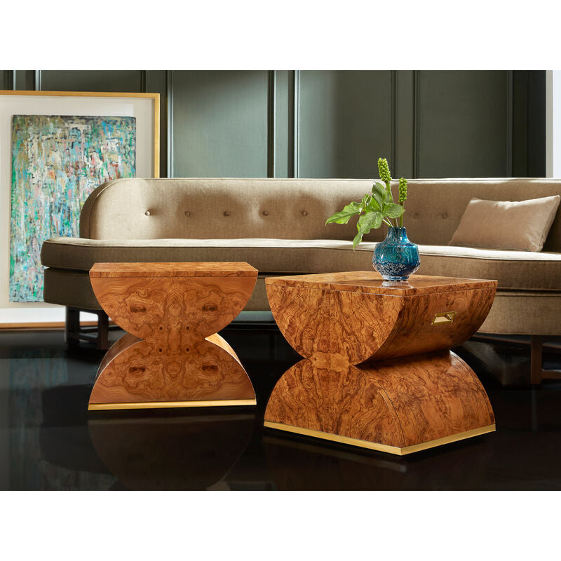 Geometric Stool-Olive Ashe
