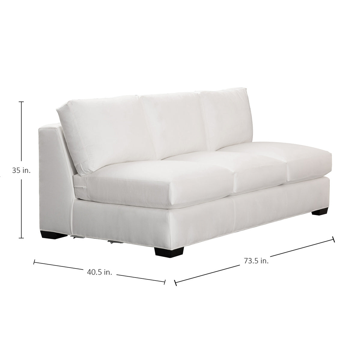 Tedesco Armless Sofa