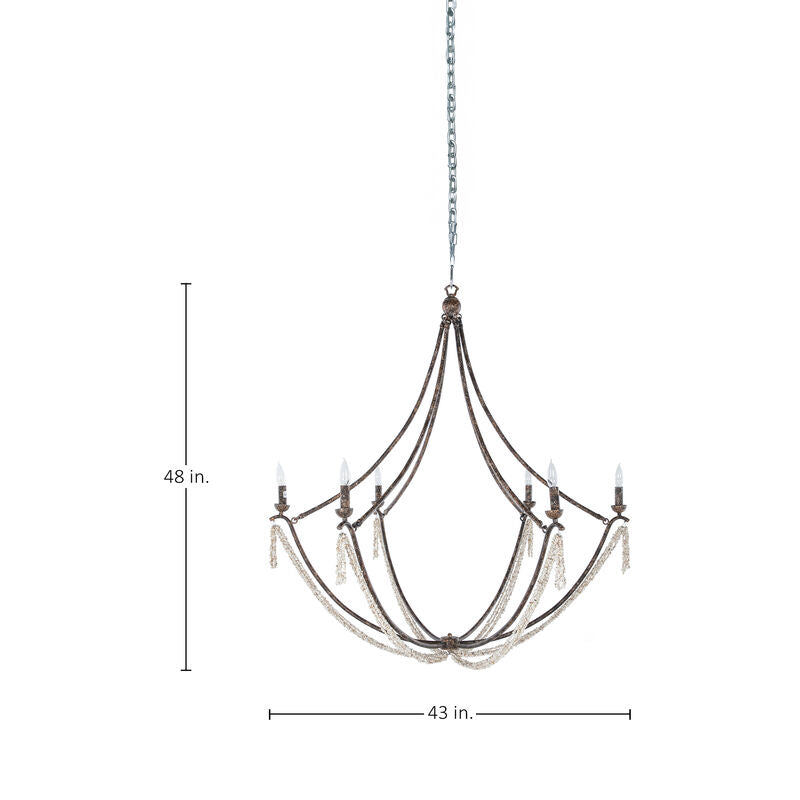 Nakita Chandelier - Brown