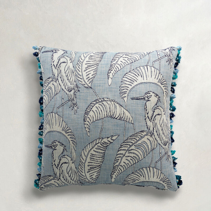 Egret Indigo Feather 22x22